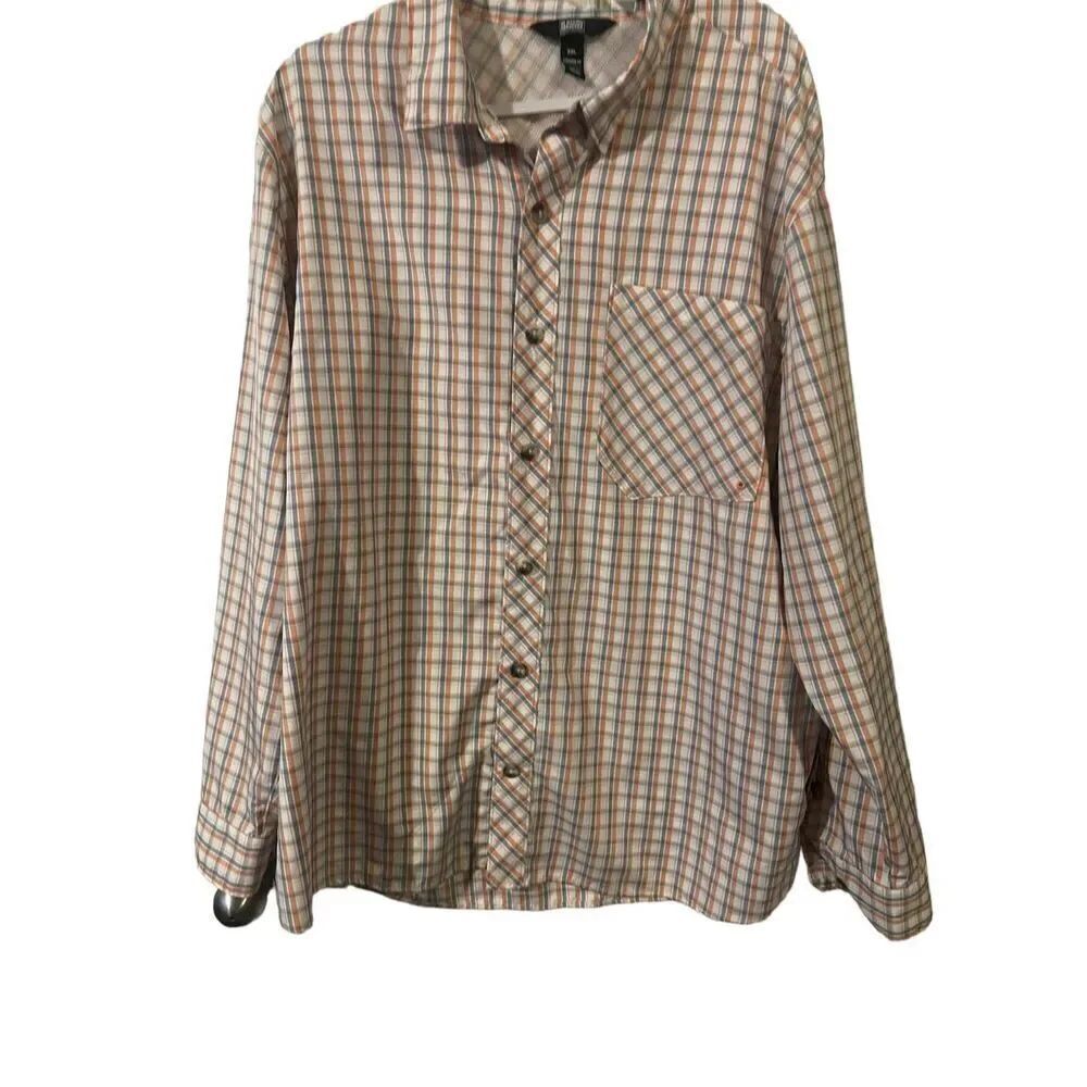 Alaskan Hardgear Mens Full Buttons Up Plaid Long Sleeve Fishing Shirt Size 2XL